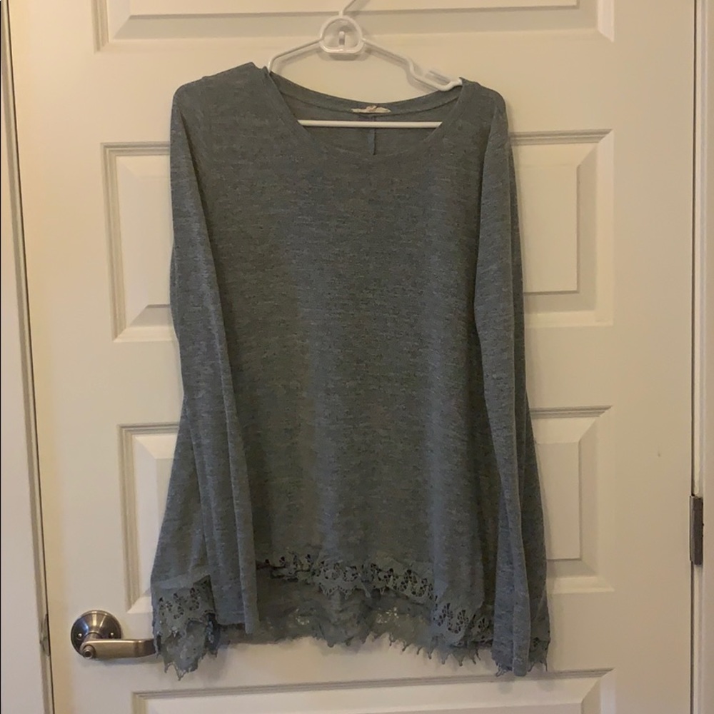 Sweater with lace detail